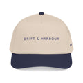 Drift & Harbour EST. 26 Mid Profile Baseball Cap | Coastal Preppy Navy Embroidery